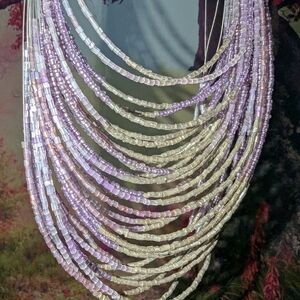 Elegant Lavender and Silver Beaded Necklace